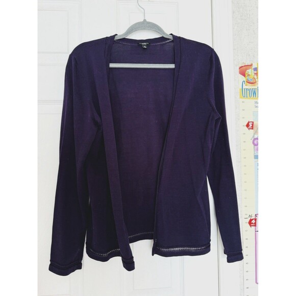 NWOT Talbots Purple Women’s Cotton Medium Cardigan - Picture 1 of 8